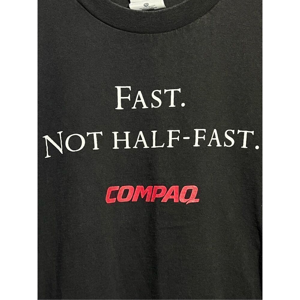 Vintage 90s Compaq Fast. Computer Tech Tee - Picture 2 of 4
